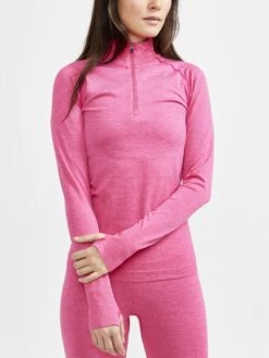 WOMEN'S CORE DRY ACTIVE COMFORT ZIP BASELAYER -Cheap Sportswear Store 1911167 738000 COREDryActiveComfortHZW Closeup1